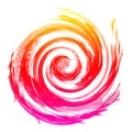 white red yellow orange pink graphic design. spiral disc of color blends