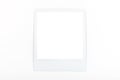 Square, white polaroid mockup frame on white background Royalty Free Stock Photo