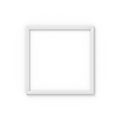 Square white simple picture frame. Mockup for photography. 3D rendering Royalty Free Stock Photo