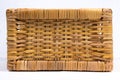 Square Wicker Basket on White Front View