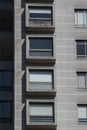 Protruding Apartment Windows Royalty Free Stock Photo