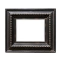 Square wooden decorative picture frame isolated on white background Royalty Free Stock Photo