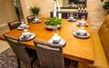 Sqare Dining Room Table With Place Settings