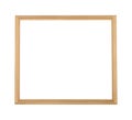 Square wooden frame for painting or picture isolated on a white background Royalty Free Stock Photo