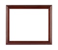 Square wooden frame for painting or picture isolated on a white background Royalty Free Stock Photo