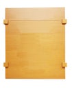 Square wooden sign notice board