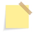 Square yellow sticker