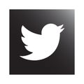 Squared black twitter logo icon