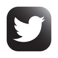 Squared black twitter logo icon