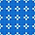 Squared blue seamless pattern. Vector background Royalty Free Stock Photo