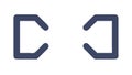 Squared brackets icon representing code syntax array , vector design Generative AI Royalty Free Stock Photo