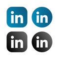 Squared colored linkedin logo icon