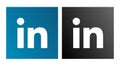 Squared colored round edges linkedin logo icon Royalty Free Stock Photo