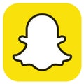 Squared colored round edges snapchat logo icon Royalty Free Stock Photo