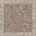 Squared floor ceramic tile with little stones