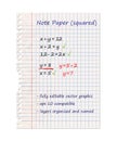 Squared Note Paper