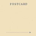 Squared postcard template. Vintage travel post card back Royalty Free Stock Photo