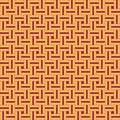 Squared seamless pattern with symmetric geometric ornament.