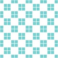 Squares blue checkered retro seamless pattern