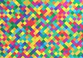 Colorful Squares and Halftone Dots for Geometric Pattern Background