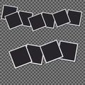 Squares frame template with shadows isolated vector set collection - Vector Royalty Free Stock Photo