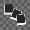 Squares frame template with shadows isolated vector set collection - Vector Royalty Free Stock Photo