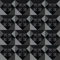 Squares seamless black background design