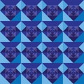 Squares seamless royal blue background design