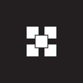 squares simple geometric monogram logo vector Royalty Free Stock Photo