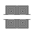 Squares Split Frame Monogram Design