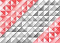 Vector Red and Grey Geometric Background with Squares and Triangles Pattern Royalty Free Stock Photo