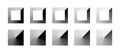 Squares Various Density of Bitmap Dither Clockwise Gradient Isolated On White