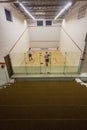 Squash Teenagers Court Playing