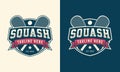 Squash badge logo in modern style Royalty Free Stock Photo