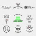 Squash badges logos and labels for any use Royalty Free Stock Photo