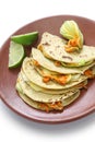 Squash blossom quesadillas, Mexican food