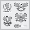 Squash labels, emblems, badges and design elements.