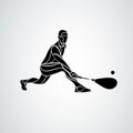 Squash player creative abstract silhouette vector eps10