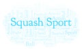 Squash Sport word cloud.