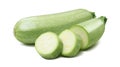 Squash vegetable marrow zucchini isolated 4 on white Royalty Free Stock Photo