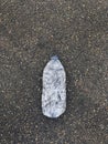 A Squashed Plastic Bottle Lying In The Road Royalty Free Stock Photo