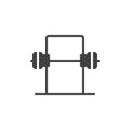 Squat rack vector icon