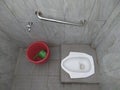 Squat toilet commonly used in Indonesia