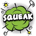 squeak Comic bright template with speech bubbles on colorful frames