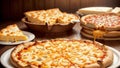 Squeaky Goodness Celebrating National Cheese Pizza Day with Golden Cheese Curds.AI Generated