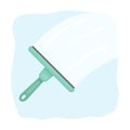 Squeegee icon in cartoon style isolated on white background. Cleaning symbol stock vector illustration.