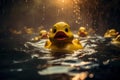Squeezable Rubber water duck. Generate Ai