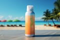 Squeezable Sunscreen bottle. Generate Ai