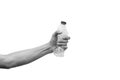 Squeeze the bottle before discarding the trash Royalty Free Stock Photo