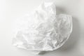 Squeeze a crumpled foam sheet isolated on white background with copy space Royalty Free Stock Photo